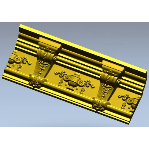 Багетный фриз с вазоном - 3D модель STL для ЧПУ