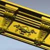 Багетный фриз с вазоном - 3D модель STL для ЧПУ