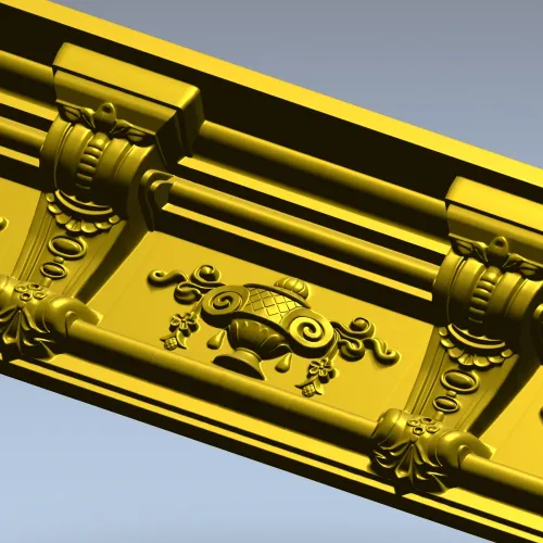 Багетный фриз с вазоном - 3D модель STL для ЧПУ