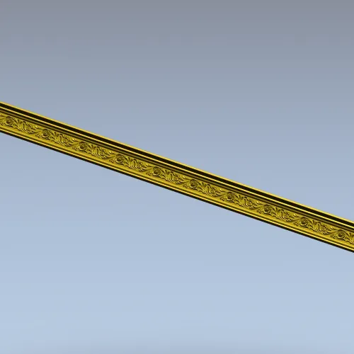 Багет с растительным орнаментом - STL 3D модель для ЧПУ