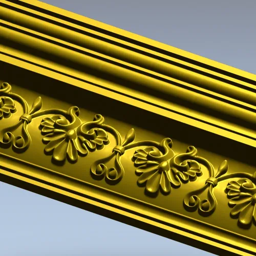 Acanthus Rosette Baguette - STL 3D Model for CNC