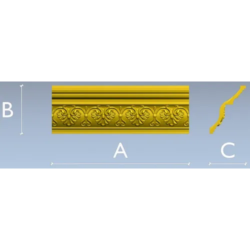 Acanthus Rosette Baguette - STL 3D Model for CNC