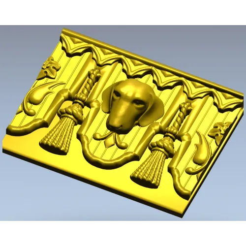 Классический багет с геральдической головой собаки - STL для ЧПУ