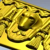Классический багет с геральдической головой собаки - STL для ЧПУ