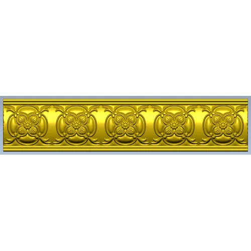 Floral Rosette Baguette STL for CNC