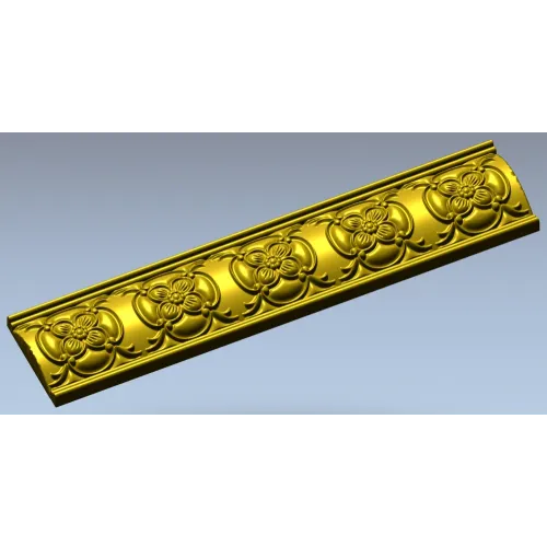 Floral Rosette Baguette STL for CNC
