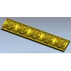 Floral Rosette Baguette STL for CNC