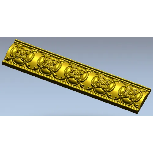 Floral Rosette Baguette STL for CNC