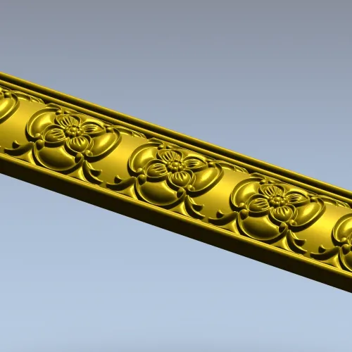 Floral Rosette Baguette STL for CNC