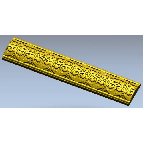 Ornate Fleuron Scroll Baguette - STL 3D model for CNC milling