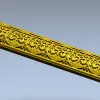Ornate Fleuron Scroll Baguette - STL 3D model for CNC milling