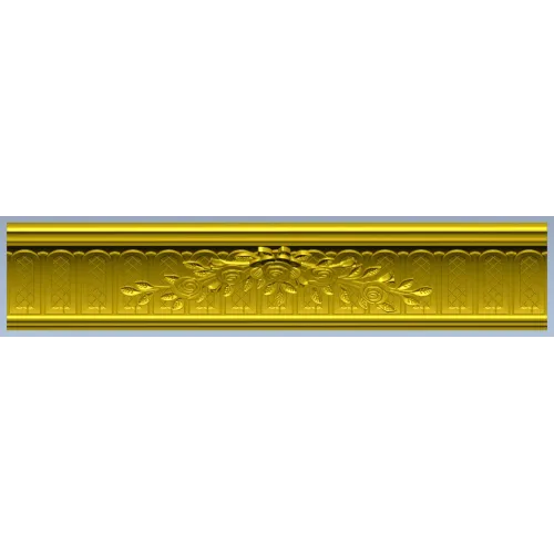 Classical Rose Garland Baguette - STL 3D model for CNC milling