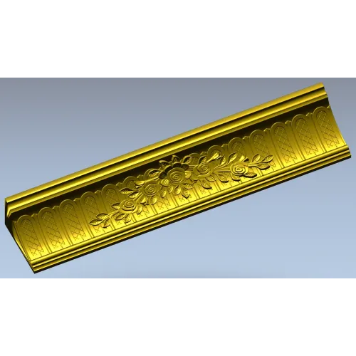 Classical Rose Garland Baguette - STL 3D model for CNC milling