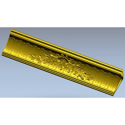 Classical Rose Garland Baguette - STL 3D model for CNC milling