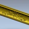 Classical Rose Garland Baguette - STL 3D model for CNC milling