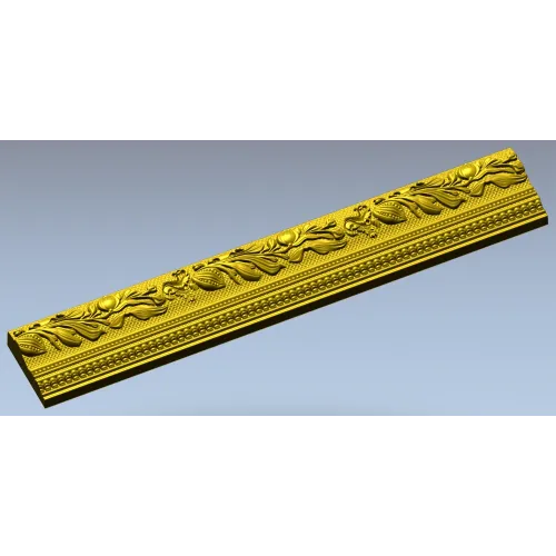 Багет с растительным орнаментом - 3D модель STL для ЧПУ