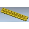 3D модель STL багета "Розария" - орнамент лента и розы для ЧПУ