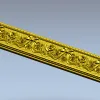 3D модель STL багета "Розария" - орнамент лента и розы для ЧПУ