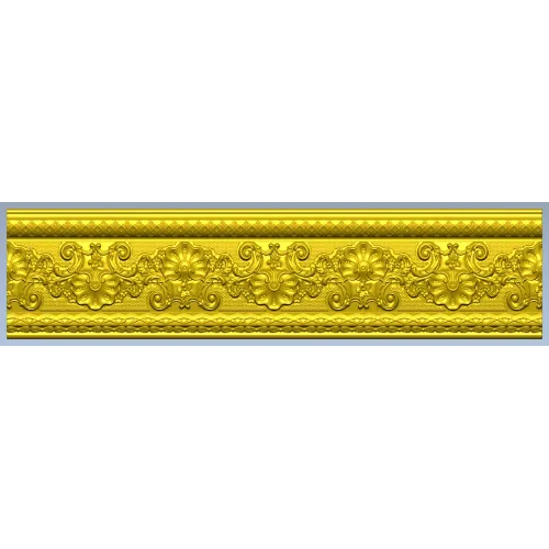 Ornate Floral Baguette STL 3D Model for CNC Router