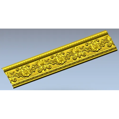 Ornate Floral Baguette STL 3D Model for CNC Router