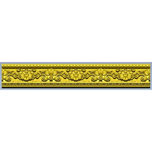 Ornate Floral Baguette STL 3D Model for CNC Router