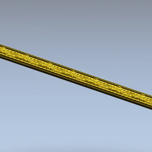 Классический багет с растительным орнаментом - 3D модель STL для ЧПУ
