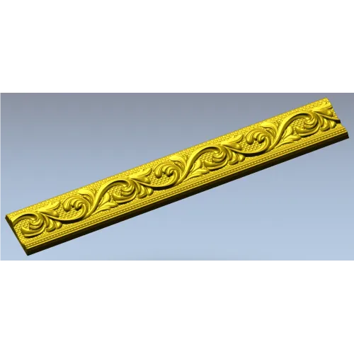 Ornamental Acanthus Baguette STL for CNC