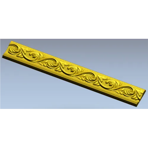 Ornamental Acanthus Baguette STL for CNC