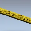 Ornamental Acanthus Baguette STL for CNC