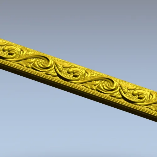 Ornamental Acanthus Baguette STL for CNC