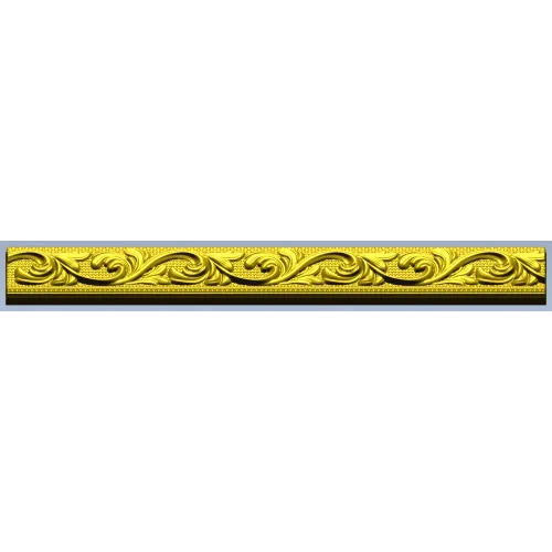 Ornamental Acanthus Baguette STL for CNC
