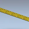 Багет с повторяющимся ромбическим орнаментом - STL для ЧПУ
