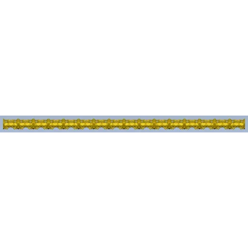Ornamental Fleuron Baguette - STL molding for CNC