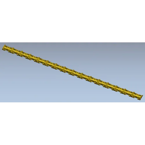 Ornamental Fleuron Baguette - STL molding for CNC