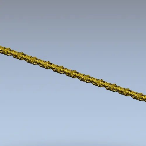Ornamental Fleuron Baguette - STL molding for CNC
