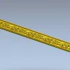 Резной багет с розами и лентой - 3D модель STL для ЧПУ