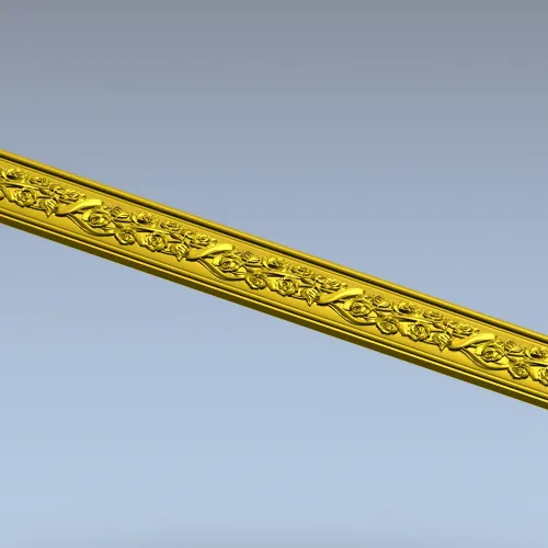 Резной багет с розами и лентой - 3D модель STL для ЧПУ