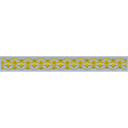 Aurelia Wreath - STL 3D model for CNC baguette border