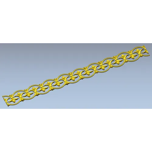 Aurelia Wreath - STL 3D model for CNC baguette border