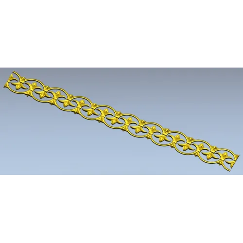 Aurelia Wreath - STL 3D model for CNC baguette border