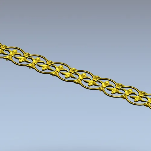 Aurelia Wreath - STL 3D model for CNC baguette border