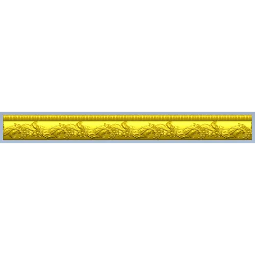 Classical Floral Baguette STL for CNC Milling