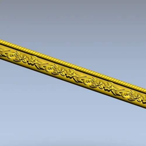 Classical Floral Baguette STL for CNC Milling