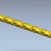 Rosette Scroll Half-Round Baguette - STL 3D Model for CNC