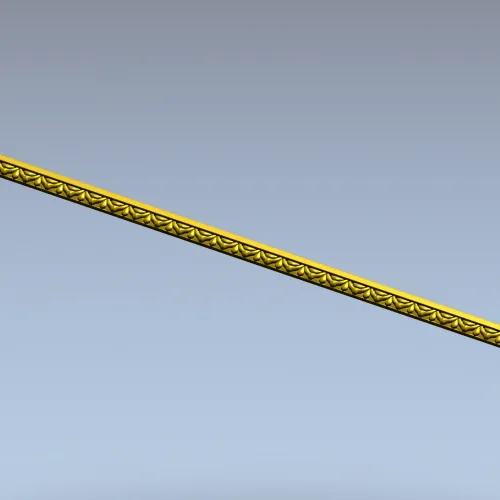 Багет с листовым орнаментом - STL 3D модель для ЧПУ