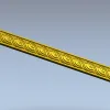Багет с растительным орнаментом - 3D модель STL для ЧПУ