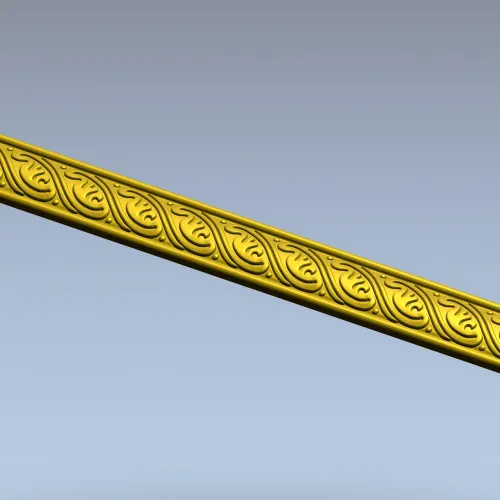 Багет с растительным орнаментом - 3D модель STL для ЧПУ