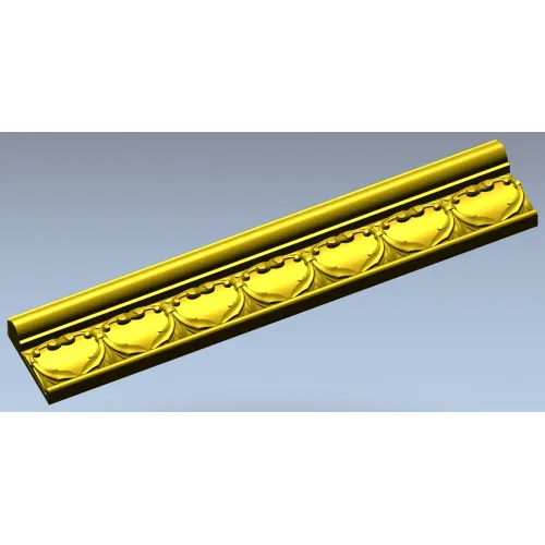 Декоративный багет с листовым орнаментом - 3D модель STL для ЧПУ