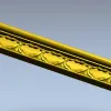 Декоративный багет с листовым орнаментом - 3D модель STL для ЧПУ
