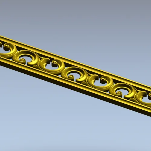 Декоративный багет с завитками - 3D модель STL для ЧПУ